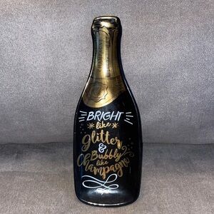 Champagne Bottle Holder. Ceramic. 10x3.5”